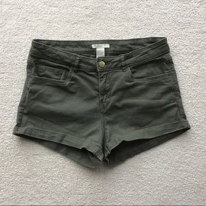 H&M Army Green Shorts Size 6